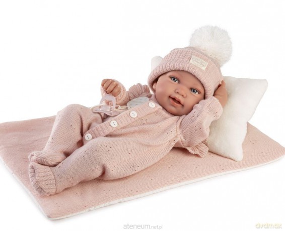 Lalka hiszpańska Pipa w śpiochach z pościelą 42 cm