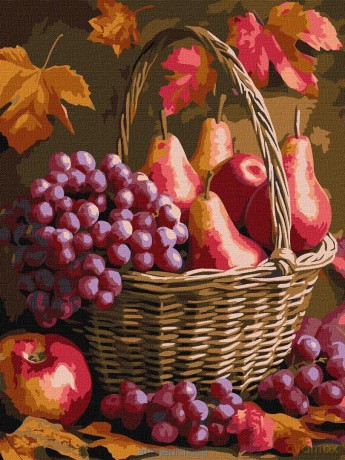 Malowanie po numerach - Jesienne owoce 30x40 cm