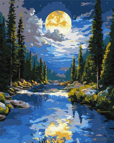 Malowanie po numerach - Pod górskim... 40x50 cm