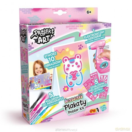 Projekt Art z aerografem - Plakaty Kawaii