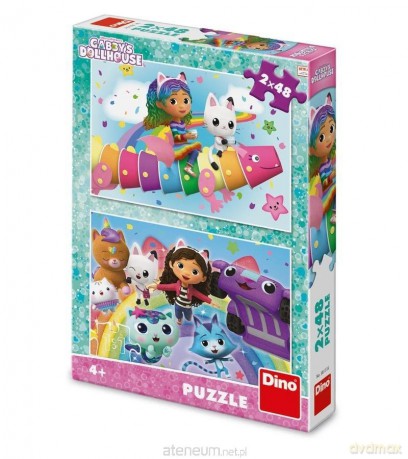 Puzzle Koci Domek Gabi Tęcza 2x48 el. [PUZZLE]