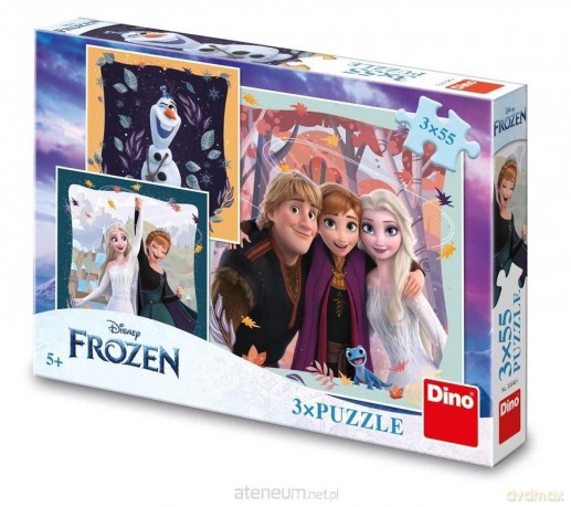 Puzzle Kraina Lodu Radosny Dzień 3x55 el. [PUZZLE]