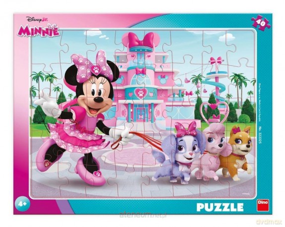 Puzzle ramkowe Myszka Minnie i pieski 40 el. [PUZZLE]