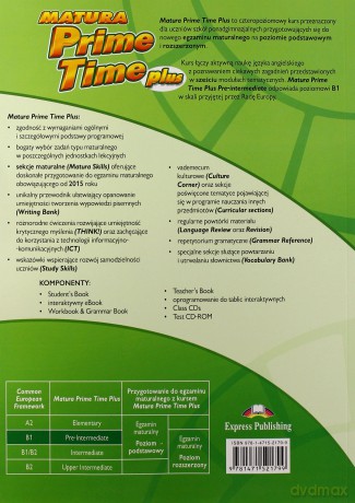 Matura Prime Time PLUS Pre-intermediate Ćwiczenie [KSIĄŻKA]