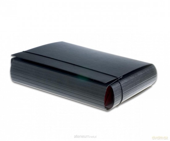 Teczka łamana A4/8 cm na gumkę Eco czarna