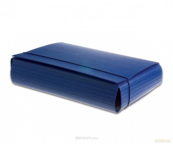 Teczka łamana A4/8 cm na gumkę Eco granat