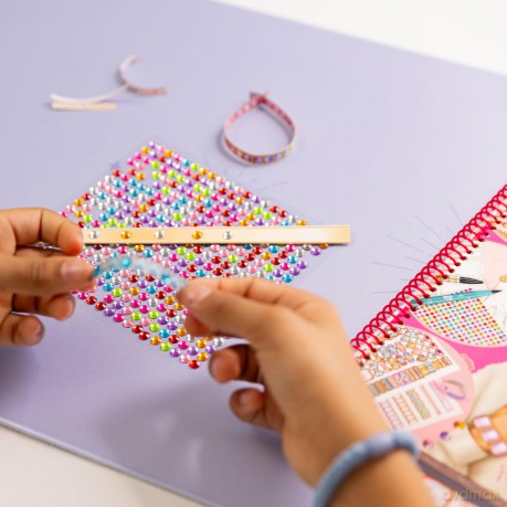 Kolorowanka DIY Bling Bling Top Model, do robienia pierścionków i bransoletek, z naklejkami