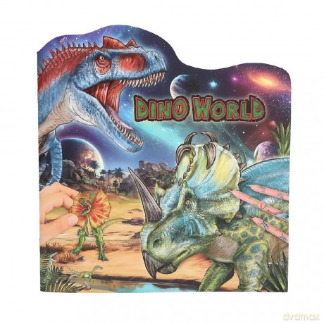 Kolorowanka z naklejkami Dino World