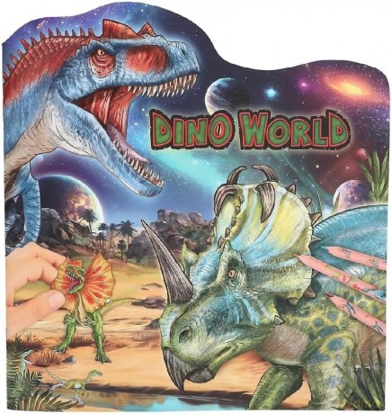Kolorowanka z naklejkami Dino World