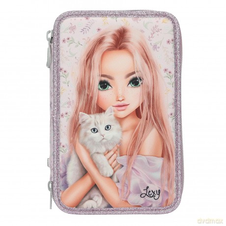 Piórnik potrójny z wyposażeniem Top Model Blooming Kitty