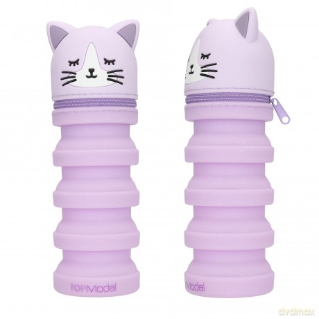 Piórnik silikonowy Blooming Kitty, 2 wz, 13x7x6,4