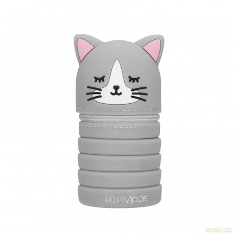 Piórnik silikonowy Blooming Kitty, 2 wz, 13x7x6,4