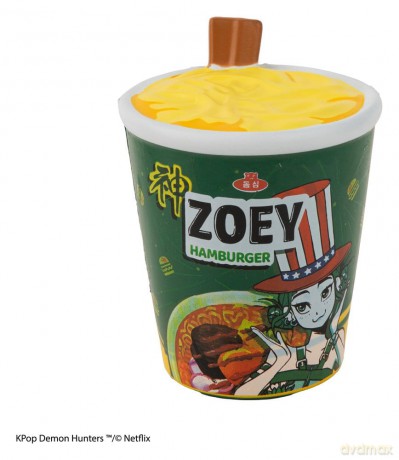 KPop Demon Hunters Squishy Anti Stress Figure Zoey Hamburger Noodles [FIGURKA]