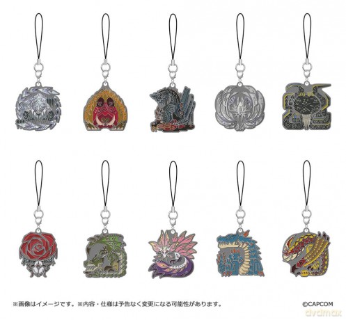 Monster Hunter Wilds Metal Keychain Monster icon Vol. 2 Blind Box mix (10)