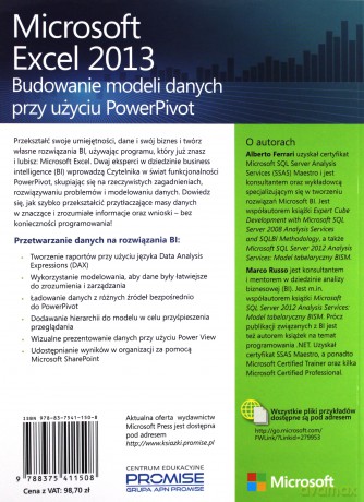 Microsoft Excel 2013: Budowanie modeli danych przy użyciu PoverPivot [KSIĄŻKA]