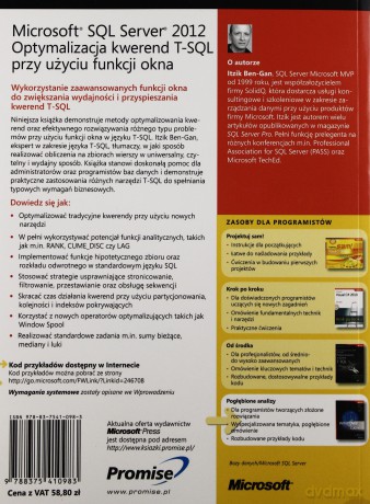 Microsoft SQL Server 2012. Optymalizacja kwerend T-SQL przy użyciu funkcji okna [KSIĄŻKA]