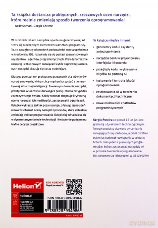 Generatywna AI dla programistów. Praktyczne techniki i narzędzia - Sergio Pereira [KSIĄŻKA]