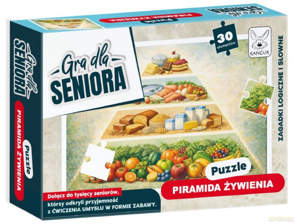 Gra dla Seniora Puzzle Piramida Żywienia [PUZZLE]
