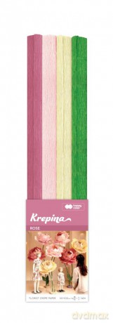 Krepina marszczona Rose 50x100cm 4 kolory
