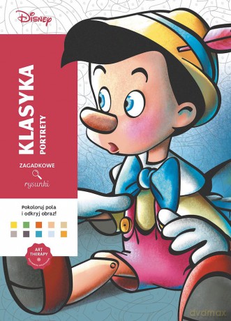 Portrety. Disney. Klasyka. Zagadkowe rysunki. Kolorowanka antystresowa. Art therapy - Nathalie Lavaud, Charlotte Mendes [KSIĄŻKA]