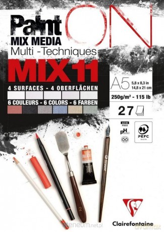Blok A5 papierów mix11 250g 27ark