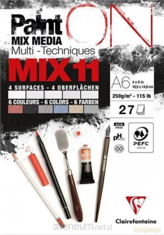 Blok A6 papierów mix11 250g 27ark