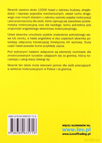 Słownik motoryzacyjny polsko-angielski, angielsko-polski [KSIĄŻKA]