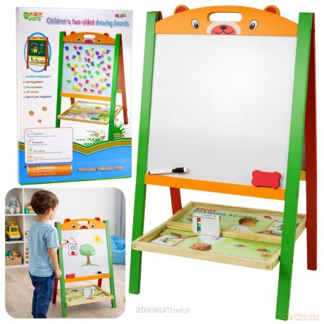 Dwustronna tablica edukacyjna magnetyczna 2w1