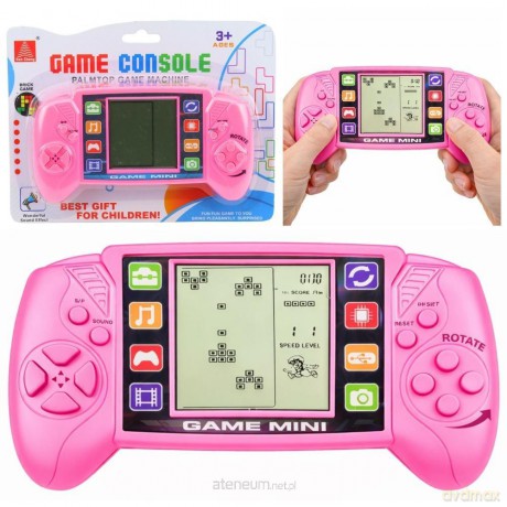 Gra elektroniczna konsola tetris różowa [GRA]