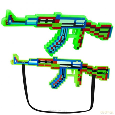 Karabin pikselowy światło dźwięk zielony 45 cm