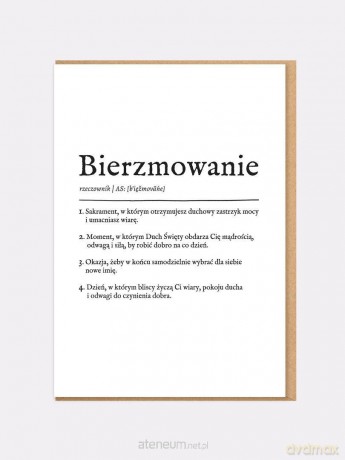 Karnet Bierzmowanie