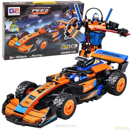Klocki konstrukcyjne wyścigówka robot 2w1 [KLOCKI]