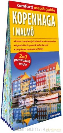 Kopenhaga i Malmo laminowany map&guide 2w1 - Tomasz Duda
