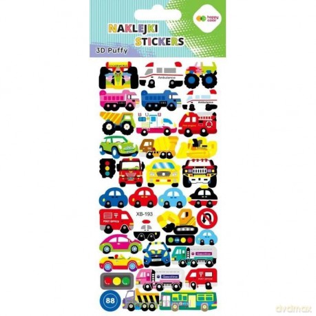 Naklejki 3D Puffy Cars Vehicles