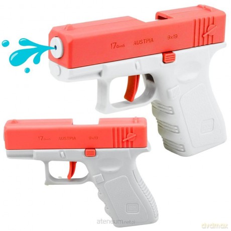 Pistolet na wodę mini glock różowy 13 cm