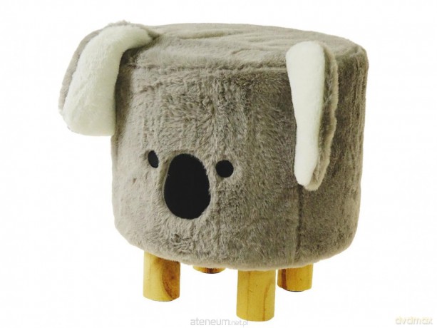 Pufa koala drewniane nogi
