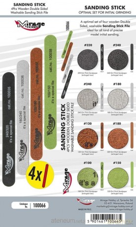 Zestaw pilników sanding stick optimal 4 szt