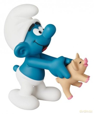 The Smurfs UDF Mini Figure Smurf with Pig 8 cm [FIGURKA]