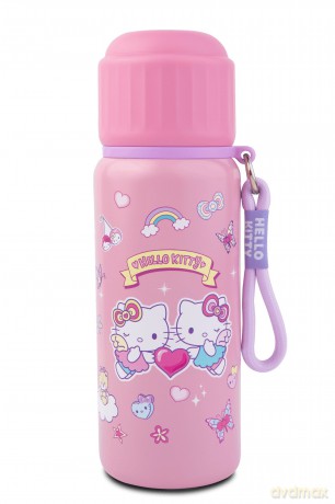 Bidon 550ml metalowy termos Hello Kitty Light Pink