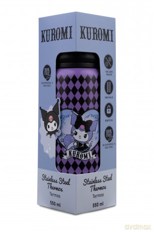 Bidon 550ml metalowy termos Kuromi