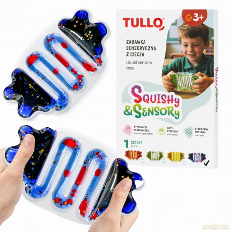 Gniotek sensoryczny z cieczą Squishy niebieski