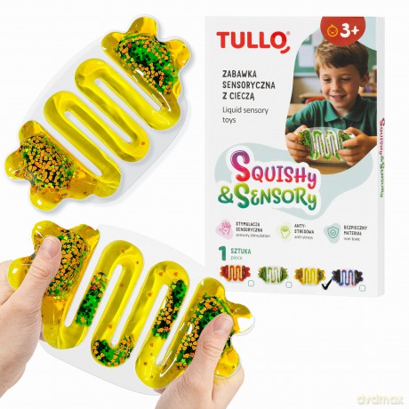 Gniotek sensoryczny z cieczą Squishy żółty