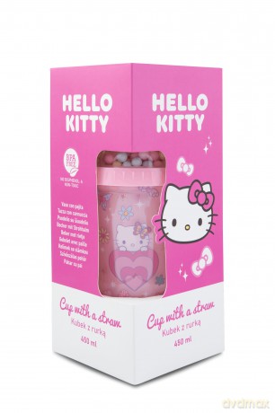 Kubek z rurką Hello Kitty Light Pink