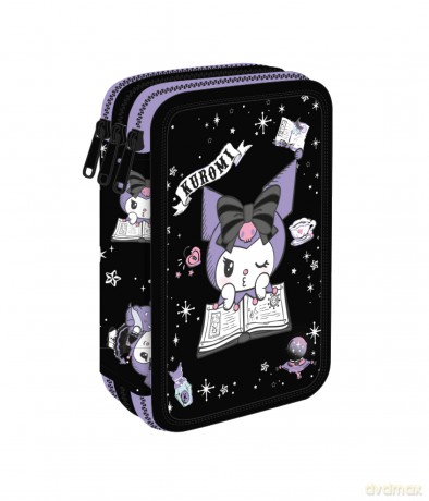 Piórnik potrójny z wyposażeniem Kuromi Jumper 3