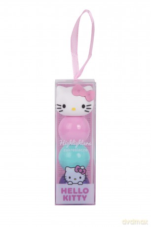 Zakreślacze kulki Hello Kitty pastel 3 kolory
