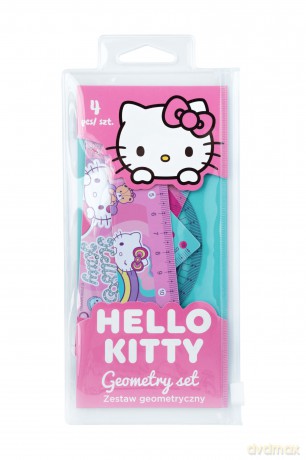 Zestaw geometryczny Hello Kitty Pink 4 sztuki