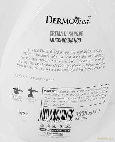 DERMOMED Mydło w płynie Freschezza Muschio Bianco 1000 ml