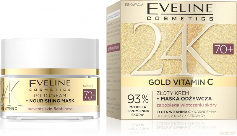 EVELINE 24K Gold&Vit C Krem 70+ dzień/noc 50 ml