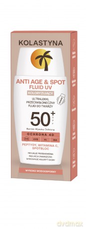 KOLASTYNA Anti Age & Spot SPF50+ Ultralekki fluid przeciwsłoneczny do twarzy Koloryzujący 40 ml