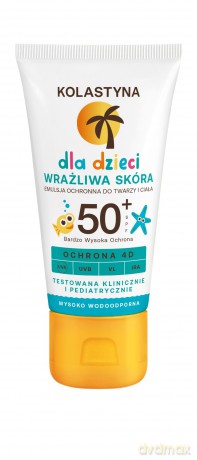 KOLASTYNA SPF50+ Emulsja ochronna do twarzy i ciała dla dzieci Skóra wrażliwa 50 ml